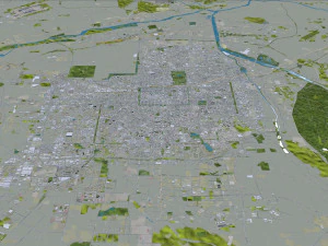 中国西安陝西市 80km 3Dモデル