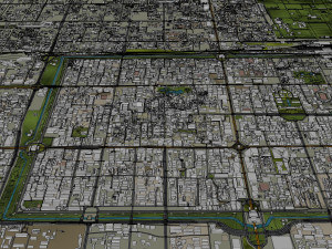 Xi An Shaanxi city China 80km 3D Model