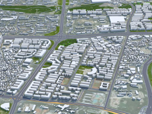 Xiamen city Fujian China 50km Modello 3D