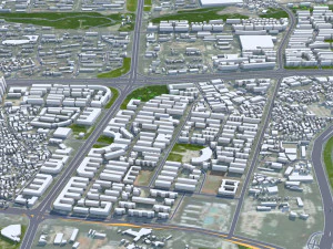 Xiamen city Fujian China 50km 3D Model