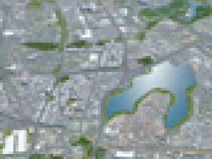 Xiamen city Fujian China 50km 3D Model