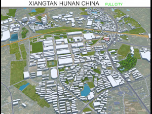 Xiangtan city Hunan China 35km Modelo 3D