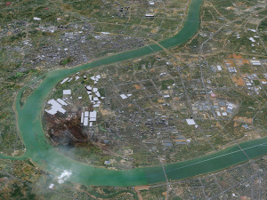Xiangtan city Hunan China 35km 3D Model