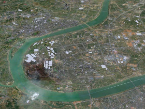 Xiangtan city Hunan China 35km 3D Model