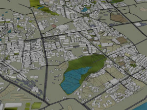 Xiangtan city Hunan China 35km 3D Model