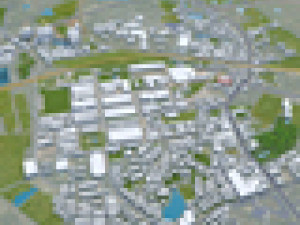 Xiangtan city Hunan China 35km 3D Model