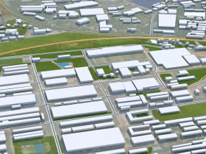 Xiangtan city Hunan China 35km 3D Model