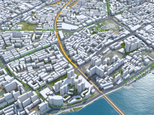 Xiangyang city Hubei China 150km 3D Model