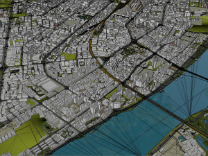 Xiangyang city Hubei China 150km 3D Model
