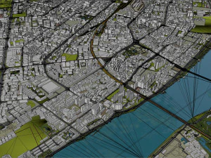 Xiangyang city Hubei China 150km 3D Model
