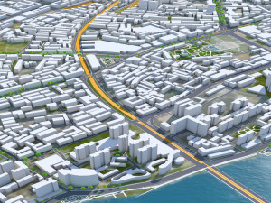 Xiangyang city Hubei China 150km 3D Model