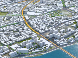 Xiangyang city Hubei China 150km 3D Model