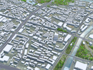 Xining Qinghai city China 45km 3D Model