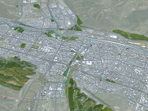 Xining Qinghai city China 45km 3D Model