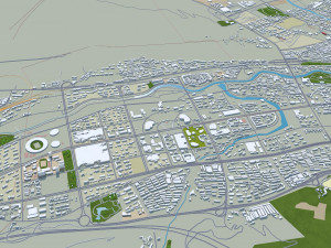 Xining Qinghai city China 45km 3D Model