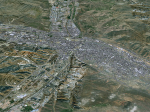 Xining Qinghai city China 45km 3D Model