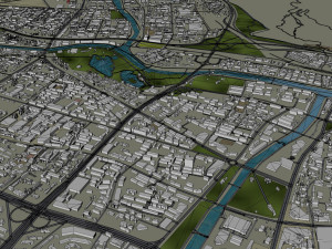 Xining Qinghai city China 45km 3D Model