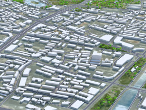 Xining Qinghai city China 45km 3D Model