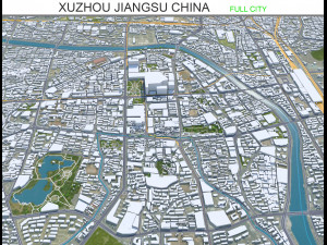 Xuzhou Jiangsu city China 40km 3D Model