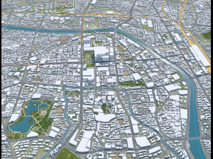 Xuzhou Jiangsu city China 40km 3D Модель