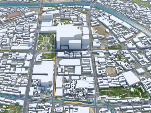 Xuzhou Jiangsu city China 40km 3D Модель