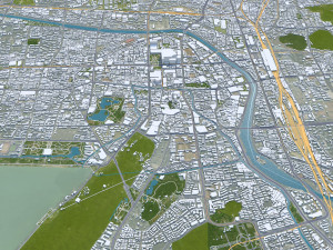 Xuzhou Jiangsu city China 40km 3D Модель