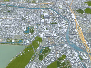 Xuzhou Jiangsu city China 40km 3D Model
