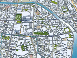 Xuzhou Jiangsu city China 40km 3D Model