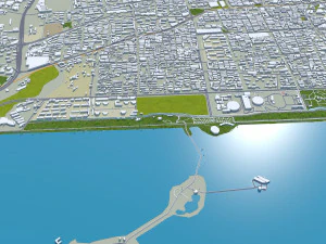 Xuzhou Jiangsu city China 40km 3D Model
