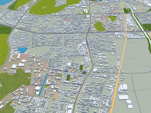 Xuzhou Jiangsu city China 40km 3D Модель