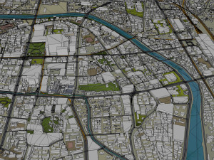 Xuzhou Jiangsu city China 40km 3D Модель