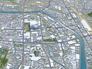 Xuzhou Jiangsu city China 40km 3D Модель