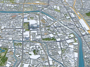 Xuzhou Jiangsu city China 40km 3D Model