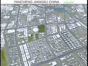 Yancheng city Jiangsu China 150km Modelo 3D