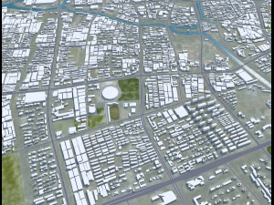 Yancheng city Jiangsu China 150km Modelo 3D