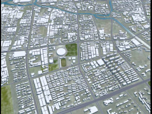 Yancheng city Jiangsu China 150km 3D Model