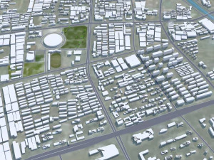 Yancheng city Jiangsu China 150km 3D Model