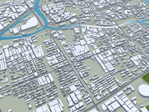 Yancheng city Jiangsu China 150km Modelo 3D