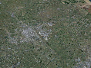 Yancheng city Jiangsu China 150km 3D Model