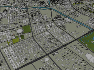Yancheng city Jiangsu China 150km Modelo 3D
