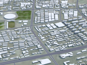 Yancheng city Jiangsu China 150km Modelo 3D