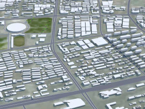 Yancheng city Jiangsu China 150km 3D Model
