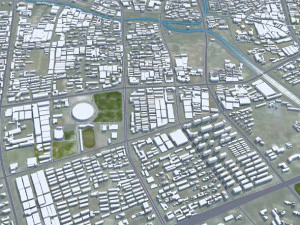 Yancheng city Jiangsu China 150km 3D Model