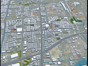 Yangzhou Jiangsu city China 40km 3D Model