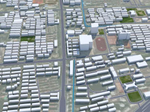 Yangzhou Jiangsu city China 40km 3D Model