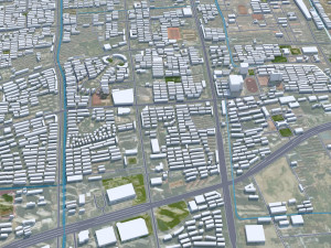 Yangzhou Jiangsu city China 40km 3D Model