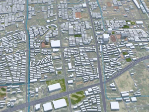 Yangzhou Jiangsu city China 40km 3D Model