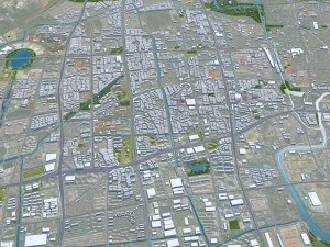 Yangzhou Jiangsu city China 40km 3D Model