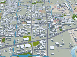 Yangzhou Jiangsu city China 40km 3D Model