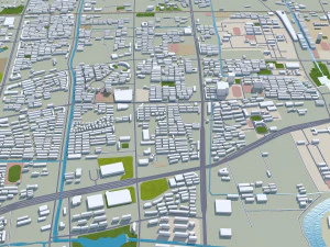 Yangzhou Jiangsu city China 40km 3D Model